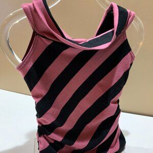 Mix it Medium Striped kids top Pink with Black Stripes